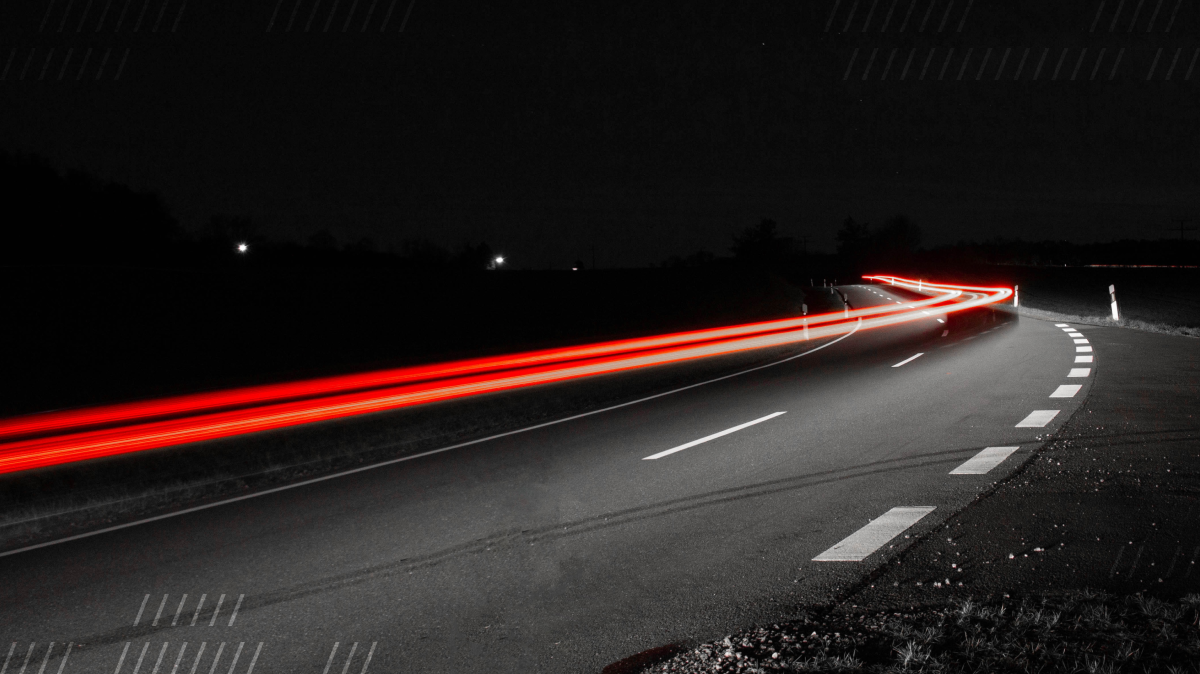 A road turning left