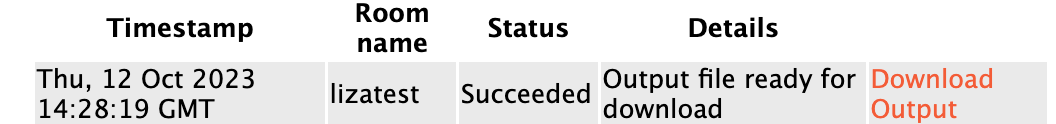 A project row with a "Succeeded" status and a "Download Output" link