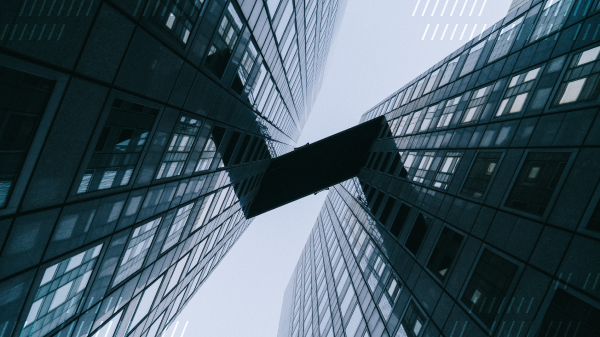 A bridge connecting two buildings